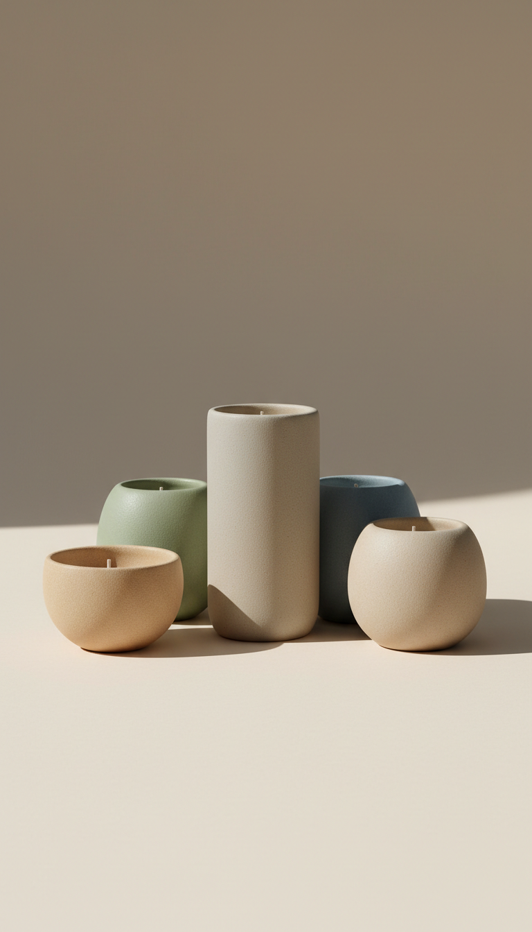 Matte Ceramic Candle Vessel